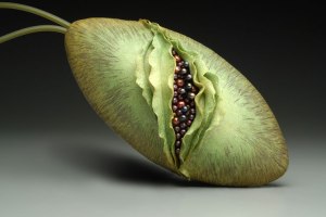 There are some other interesting bags, including gourds, artichokes, and this "opening seed pod" bag.