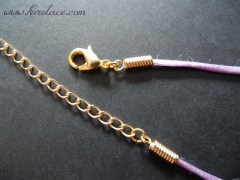 Add jump rings, then extender chain and lobster clasp