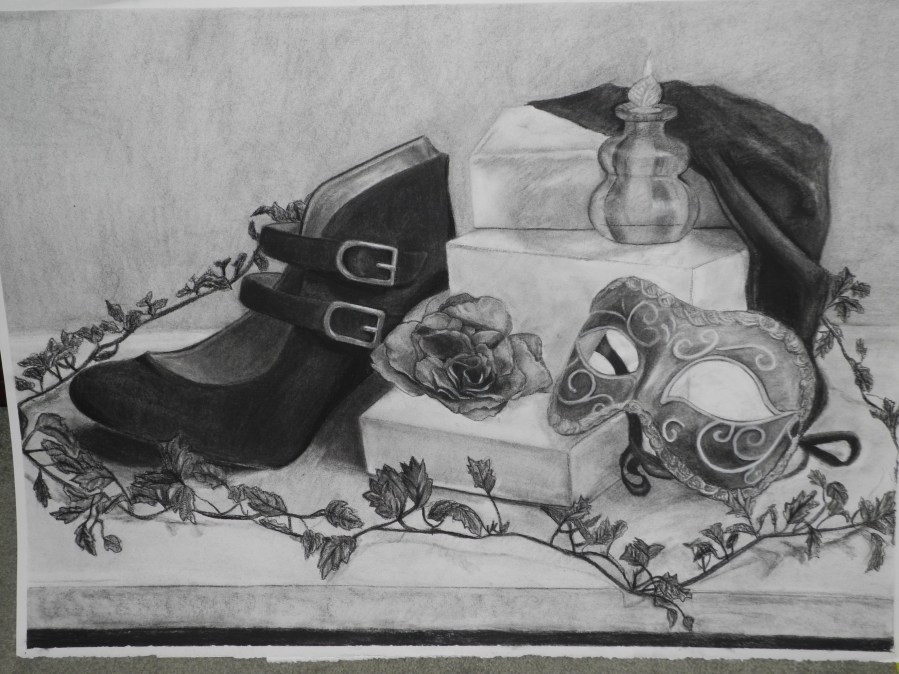 12 hours of charcoal... massive drawing...someone in my class wanted me to give it to them...lol, obviously i said no