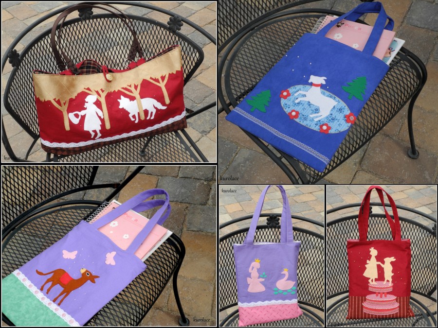Several bags available in my Etsy store Kurolace